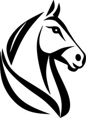 horse icon vector illustration, isolated on white