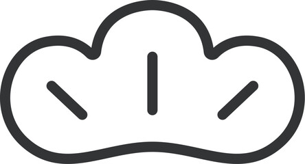 松のアイコン（線画）のイラスト