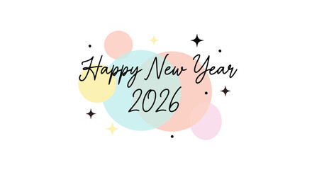 Obraz premium Festive Celebration for a Brand New Start in the Year 2026 with Colorful Accents