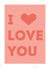 I Love You Postage Stamp