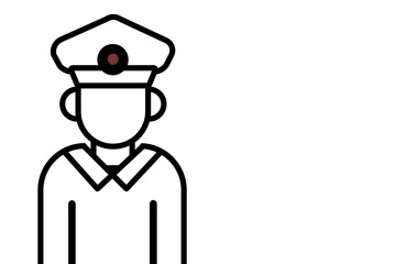 silhouette of a police officer standing guard, representing law enforcement