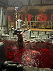 Halloween-Themed Amusement Park Decorations at Prater in Vienna