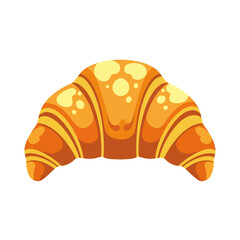 Delicious croissant illustration with golden crispy texture. Perfect for bakery, breakfast, pastry, or cafe design projects. Tasty and fresh French bread concept.