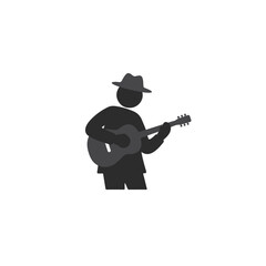 Person with a hat playing an acoustic guitar, suitable for musicrelated designs, lifestyle blogs, or outdoor concert promotions. Perfect for music enthusiasts.
