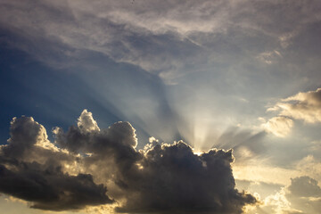 beautiful sky and clouds at sunset