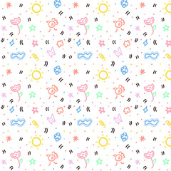 seamless pattern with colorful confetti background illustration