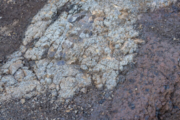Weathered basalt. Koʻolau Range / shield volcano. Moanalua Valley & Moanalua Ridge Trail to the Haiku Stairs (Stairway To Heaven), Honolulu, Oahu, Hawaii. Koolau Basalt / Tholeiitic basalt. Oxidized
