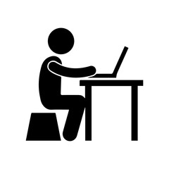 Computer User Silhouette