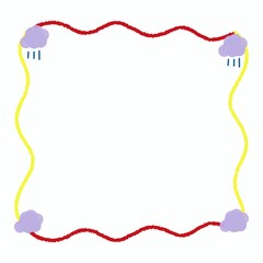 frame made of colorful ribbons