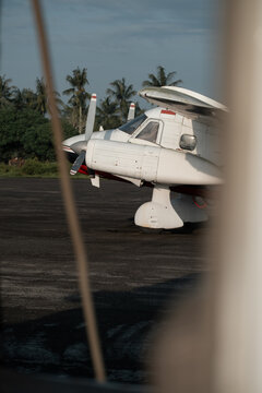 Twin-Engine Aircraft on Apron