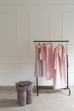  Pink Fashion Collection on Studio Clothing Rail