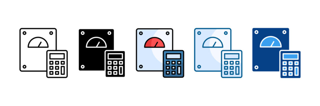 Bmi Icon Set Multiple Style Collection