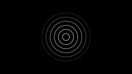 Concentric Circles Expanding Outward Abstract Background Motion Graphic Minimalist Design Black