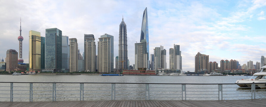 shanghai of clear skies at skyline