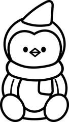 Sitting Cute Christmas Character