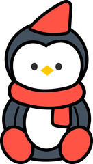 Sitting Cute Christmas Character