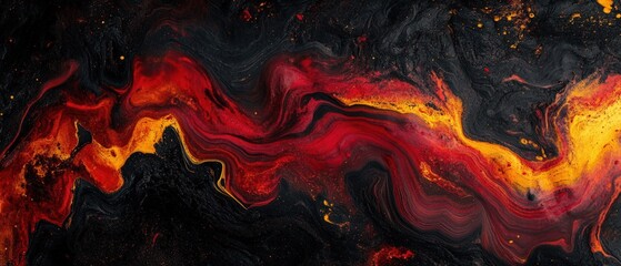 Abstract Fire Lava Flow Texture