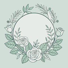 abstract floral frame