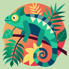 chameleon on a branch