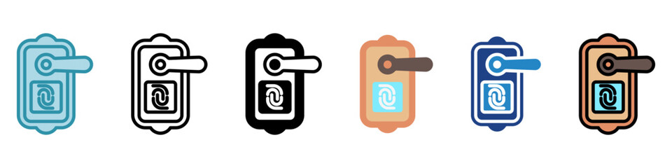 Door Lock Mini Illustration Icon. Use For Modern Concept, Print, Ui, Ux Kit, Web And App Development. Vector Related To Technology, Smart Home And More