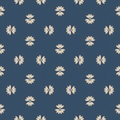 Seamless Christmas floral and snowflake pattern illustration design