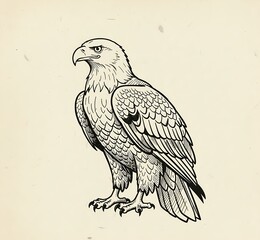 Fototapeta premium vector illustration of a eagle