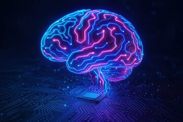 Digital Brain: A captivating depiction of a digital brain, glowing with intricate circuits and pathways, symbolizing the power of artificial intelligence and the future of technology.