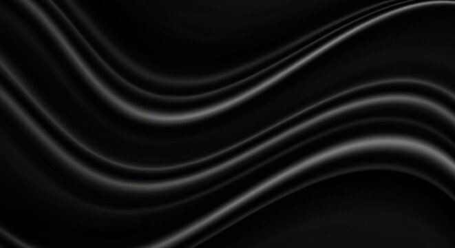 Elegance in Black Silk:  A close-up captures the flowing, sensuous folds of a dark silk fabric, highlighting its luxurious texture and depth. 