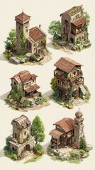 Collection of Charming Old World Buildings