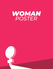 Poster design with woman symbol