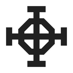 oxygen alchemy line icon – geometric mystical design