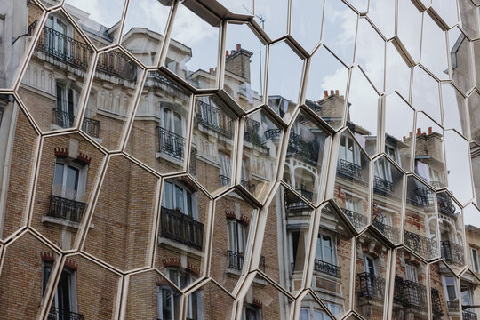 Reflections of Parisian Architecture in Modern Hexagonal Glass Design