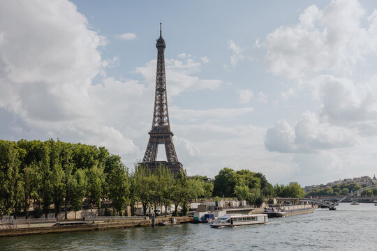 Eiffel Tower with river view