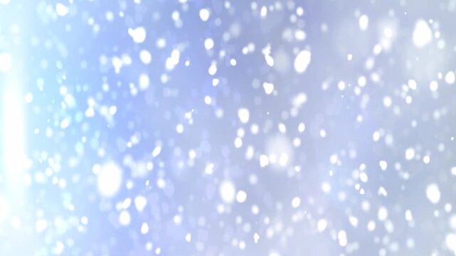 snow transition with snowfall and light leak lens flare