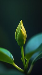 Elegant Green Flower Bud Close-Up