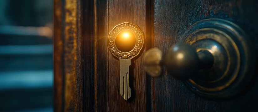 Antique Key in Doorway, Mystery, Concealed Entrance