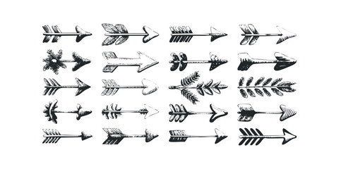 Naklejka premium Hand Drawn Arrow Collection