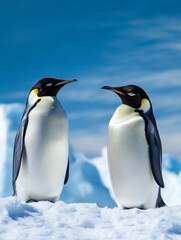 Fototapeta premium Emperor Penguins in Antarctica