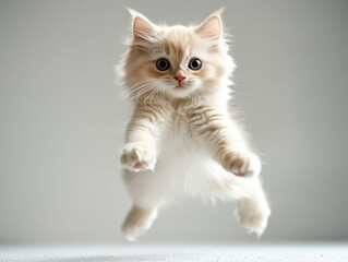 Kitten on a white background