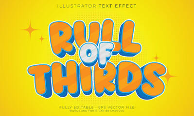 Rule of thirds vector text effect