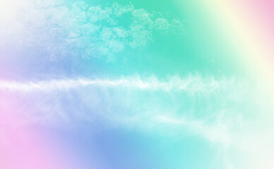 Naklejka premium Beautiful multi-colored pastel background and light flare.