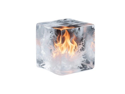 Fire in Ice Transparent Background