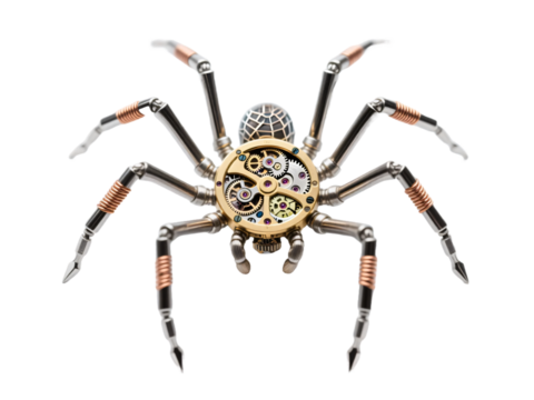 Mechanical Spider Transparent Background