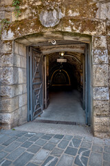 Obraz premium Zagreb, Croatia – July 18, 2025: The Grič Tunnel stretches into the distance beneath the streets of central Zagreb. 