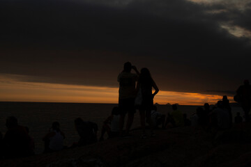 Sunset at Arpoador Beach, Rio de Janeiro, Brazil