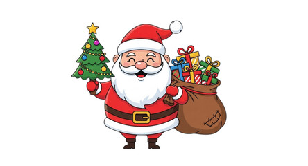 santa claus with gifts