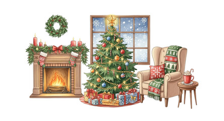 christmas tree with christmas decorations