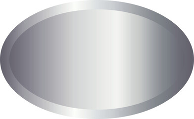 ovel metallic banner silver