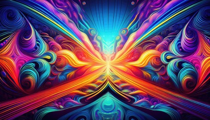 Vibrant Psychedelic Fractal Art