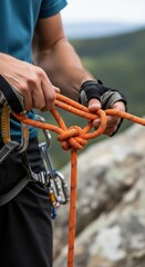 Expertise showcased knot tying competence and security measures in outdoor adventure scenarios